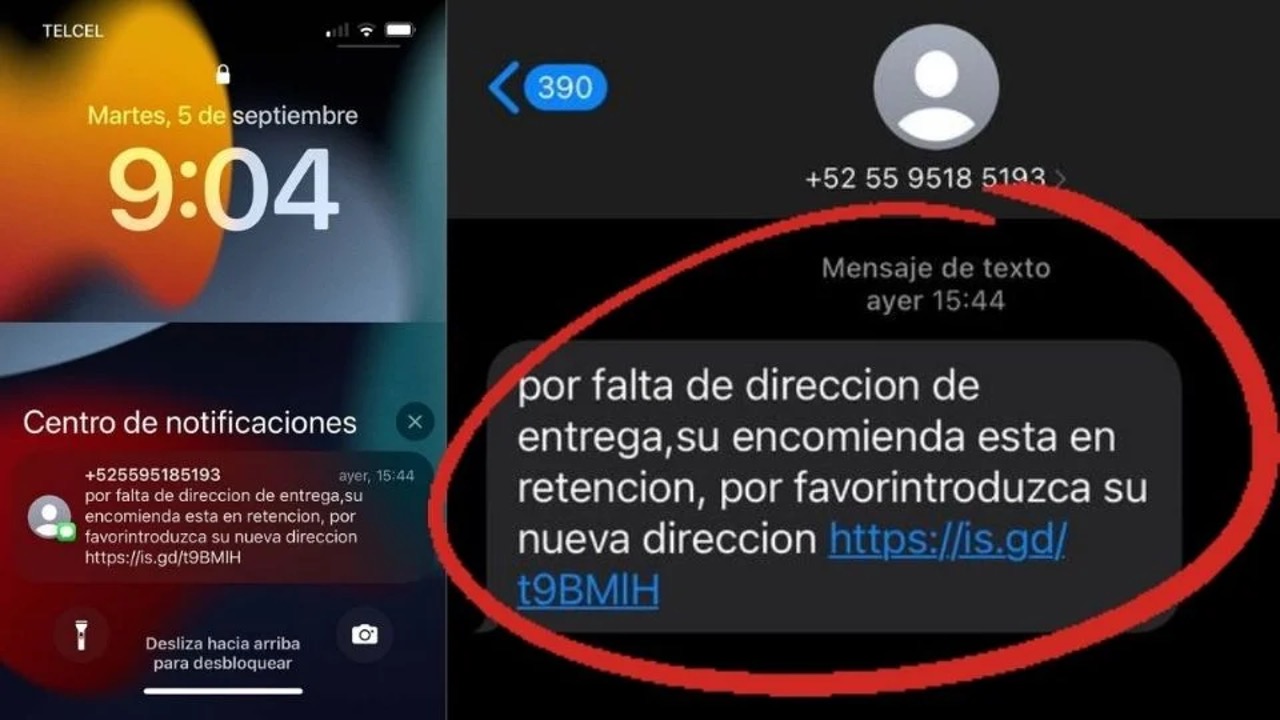 Mensajes de texto que avisan sobre paquetes retenidos, nuevo fraude ...