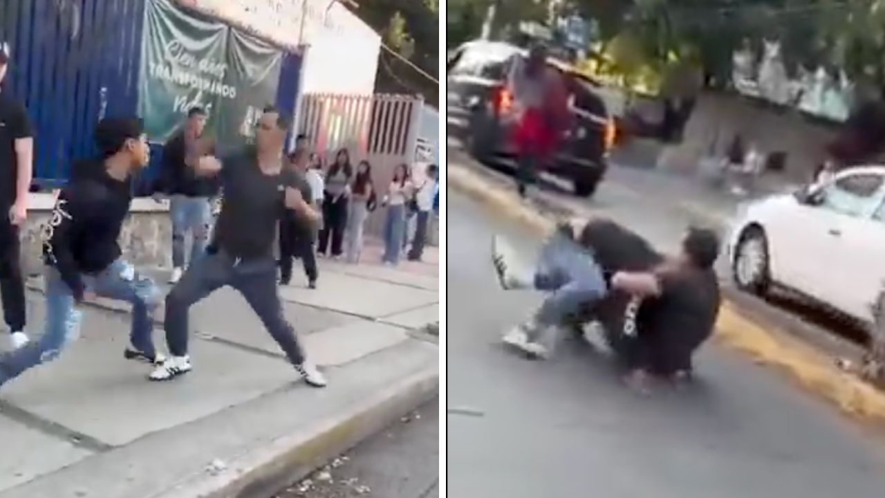 [#VIDEO] Padre e hijo se ven involucrados en pelea con alumno de prepa en Jalisco (por Isaac Rosales de Astillero Informa)